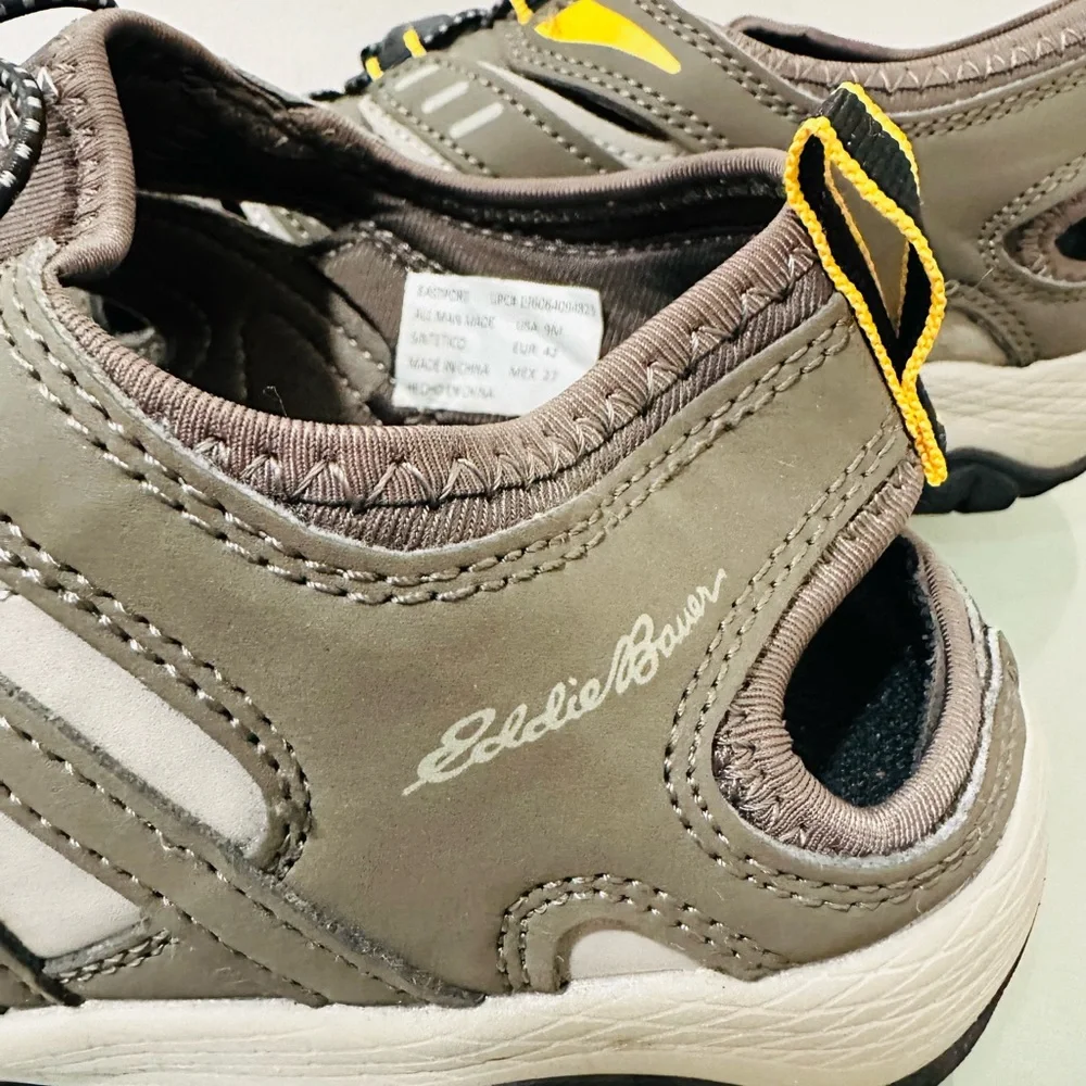 Eddie Bauer Mens Grey Athletic Outdoor Drawstring‎ Water Shoes Size 9M